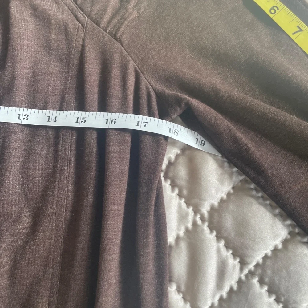 ST JOHN Jacket {S} Mock Neck Lightweight in Brown - Picture 9 of 11